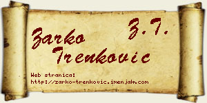 Žarko Trenković vizit kartica
